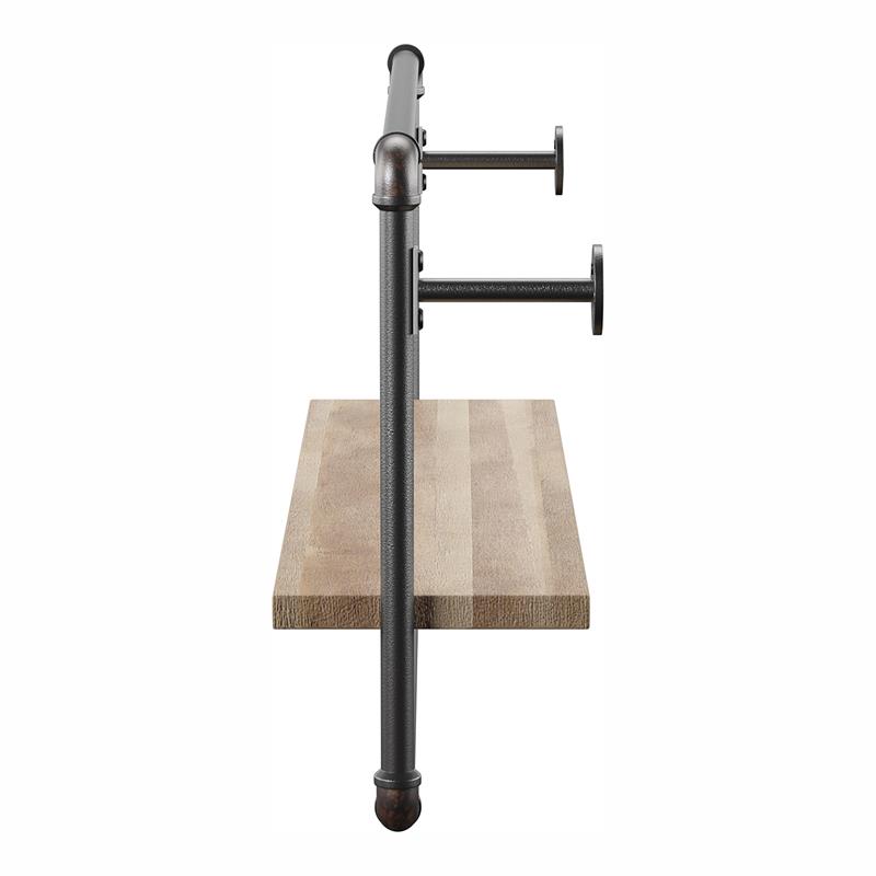 Furniture of America Alvara Metal 27.5-Inch Wall Shelf in Sand Black