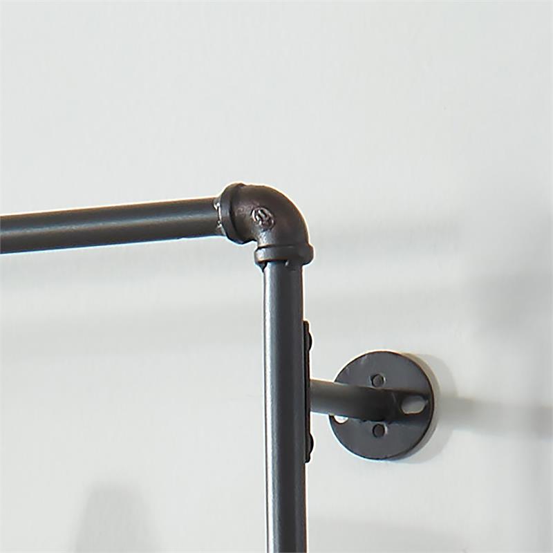 Furniture of America Alvara Metal 27.5-Inch Wall Shelf in Sand Black