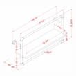 Furniture of America Alvara Metal 27.5-Inch Wall Shelf in Sand Black