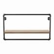 Furniture of America Alvara Metal 27.5-Inch Wall Shelf in Sand Black