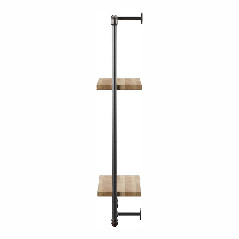 Furniture of America Alvara Metal 11.75-Inch Wall Shelf in Sand Black