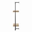 Furniture of America Alvara Metal 11.75-Inch Wall Shelf in Sand Black