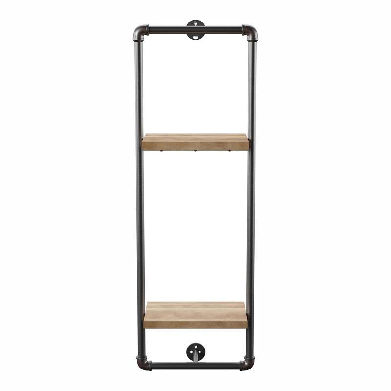 Furniture of America Alvara Metal 11.75-Inch Wall Shelf in Sand Black