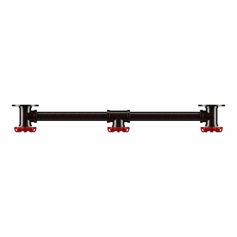 Furniture of America Margon Industrial Metal 3-Hook Coat Rack in Sand Black