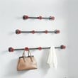 Furniture of America Margon Industrial Metal 3-Hook Coat Rack in Sand Black