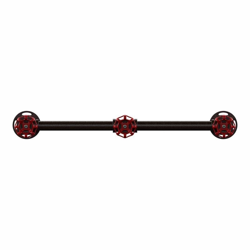Furniture of America Margon Industrial Metal 3-Hook Coat Rack in Sand Black