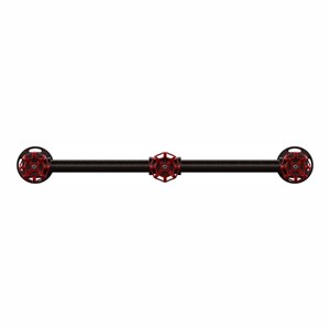 Furniture of America Margon Industrial Metal 3-Hook Coat Rack in Sand Black