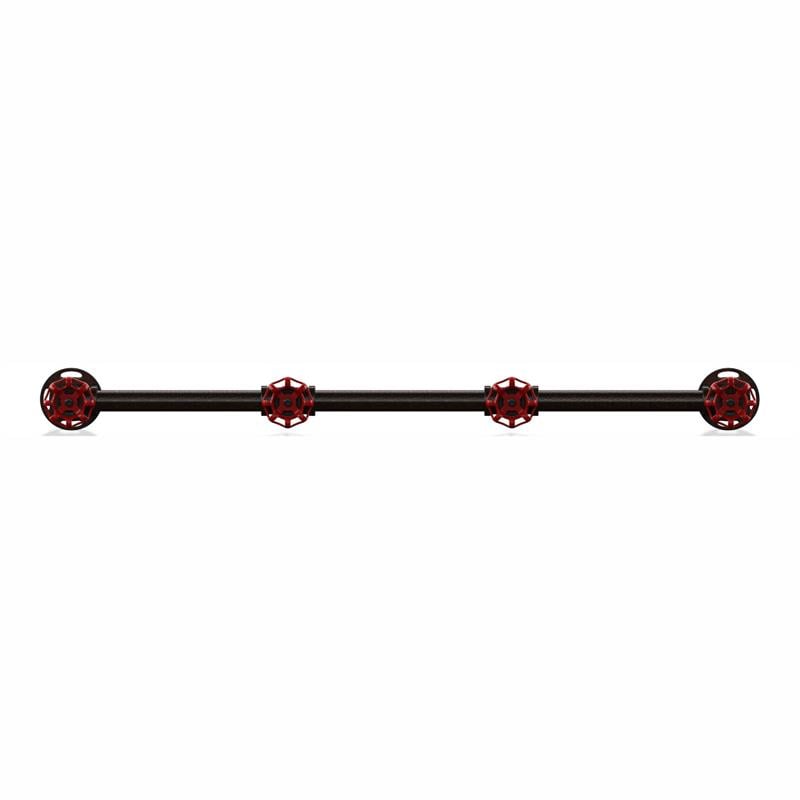 Furniture of America Margon Industrial Metal 4-Hook Coat Rack in Sand Black