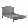 Furniture of America Elburd Solid Wood Camelback Platform Full Bed in Gray