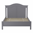 Furniture of America Elburd Solid Wood Camelback Platform Full Bed in Gray