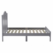 Furniture of America Elburd Solid Wood Camelback Platform Full Bed in Gray