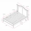 Furniture of America Elburd Solid Wood Camelback Platform Full Bed in Gray