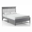 Furniture of America Loppet Solid Wood Slatted Platform Full Bed in Gray