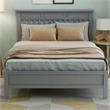 Furniture of America Loppet Solid Wood Slatted Platform Full Bed in Gray