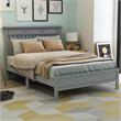 Furniture of America Loppet Solid Wood Slatted Platform Full Bed in Gray