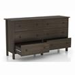 Furniture of America Zillett Transitional Wood 6-Drawer Dresser in Brown Wenge