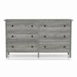 Furniture of America Zillett Transitional Wood 6-Drawer Dresser in Gray Oak
