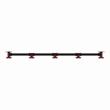 Furniture of America Margon Industrial Metal 5-Hook Coat Rack in Sand Black