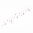Furniture of America Margon Industrial Metal 5-Hook Coat Rack in Sand Black