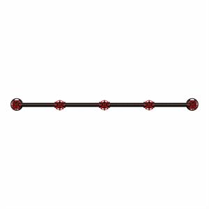 Furniture of America Margon Industrial Metal 5-Hook Coat Rack in Sand Black
