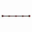Furniture of America Margon Industrial Metal 5-Hook Coat Rack in Sand Black