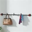 Furniture of America Meritor Industrial Metal 5-Hook Coat Rack in Sand Black