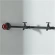 Furniture of America Meritor Industrial Metal 5-Hook Coat Rack in Sand Black