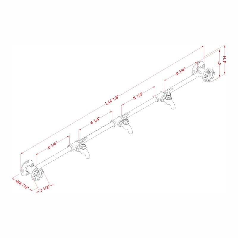 Furniture of America Meritor Industrial Metal 5-Hook Coat Rack in Sand Black