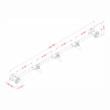 Furniture of America Meritor Industrial Metal 5-Hook Coat Rack in Sand Black