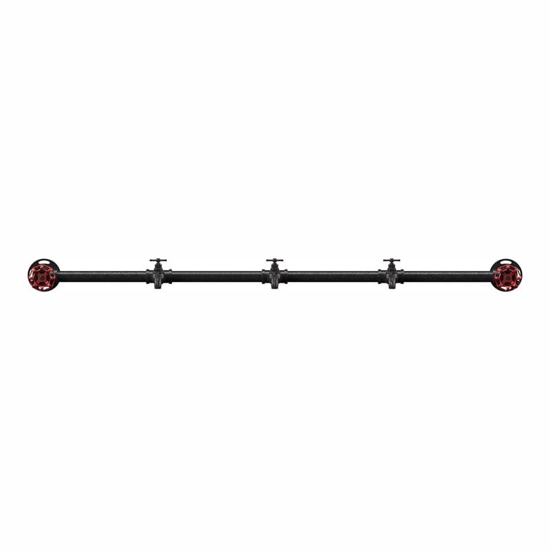 Furniture of America Meritor Industrial Metal 5-Hook Coat Rack in Sand Black