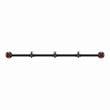 Furniture of America Meritor Industrial Metal 5-Hook Coat Rack in Sand Black