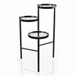 Furniture of America Rhort Contemporary Metal 3-Tier Plant Stand in Black