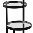 Furniture of America Rhort Contemporary Metal 3-Tier Plant Stand in Black