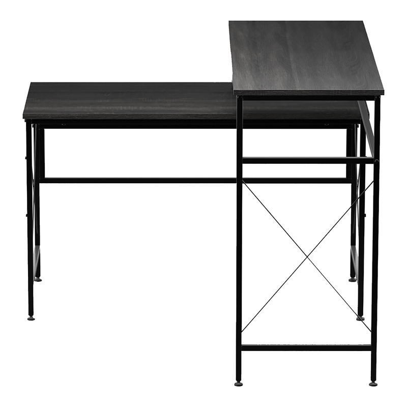 Furniture of America Washall Industrial Wood Computer Desk with USB in Gray