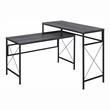 Furniture of America Washall Industrial Wood Computer Desk with USB in Gray