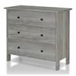Furniture of America Zillett Transitional Wood 3-Drawer Chest in Gray Oak