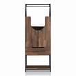 Furniture of America Robble Industrial Wood Wine Cabinet in Light Hickory Brown