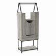 Furniture of America Robble Industrial Wood Wine Cabinet in Vintage Gray Oak