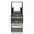 Furniture of America Robble Industrial Wood Wine Cabinet in Vintage Gray Oak
