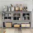 Furniture of America Tellun Contemporary Wood Multi-Storage Buffet in Gray Oak