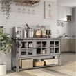 Furniture of America Tellun Contemporary Wood Multi-Storage Buffet in Gray Oak