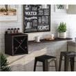 Furniture of America Reichart Cottage Wood Floating Wine Bar in Cappuccino