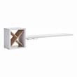Furniture of America Reichart Cottage Wood Floating Wine Bar in White and Brown