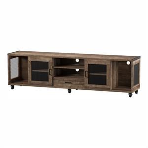 furniture of america sloan industrial wood tv stand with casters in oak