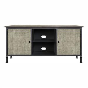 furniture of america ronda industrial wood storage 60-inch tv stand in gray