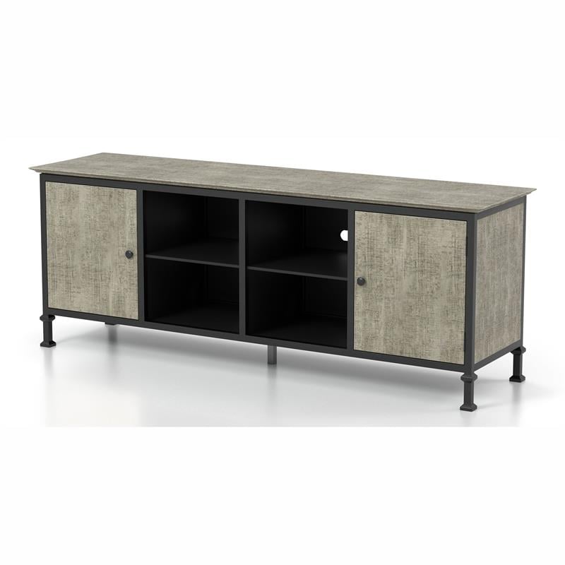 Furniture of America Ronda Industrial Wood 72-Inch TV Stand in Gray