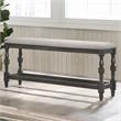 Furniture of America Weighton Wood Counter Height Dining Bench in Dark Gray