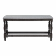 Furniture of America Weighton Wood Counter Height Dining Bench in Dark Gray