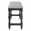 Furniture of America Weighton Wood Counter Height Dining Bench in Dark Gray