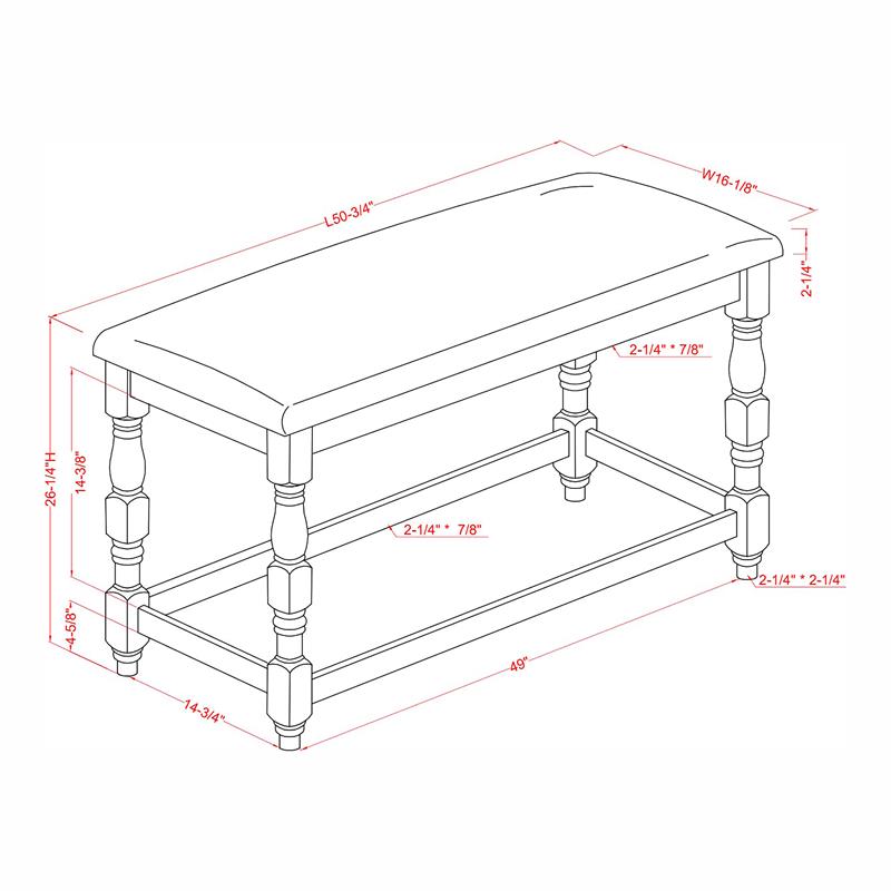 Furniture of America Weighton Wood Counter Height Dining Bench in Antique White